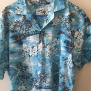 KY’s Blue Hawaiian Button-Down
